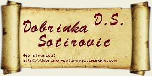 Dobrinka Sotirović vizit kartica
